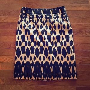 Calvin Klein Animal Print Pencil Skirt Size 8